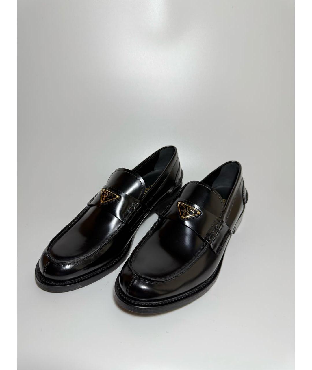 PRADA Черные кожаные лоферы, фото 2