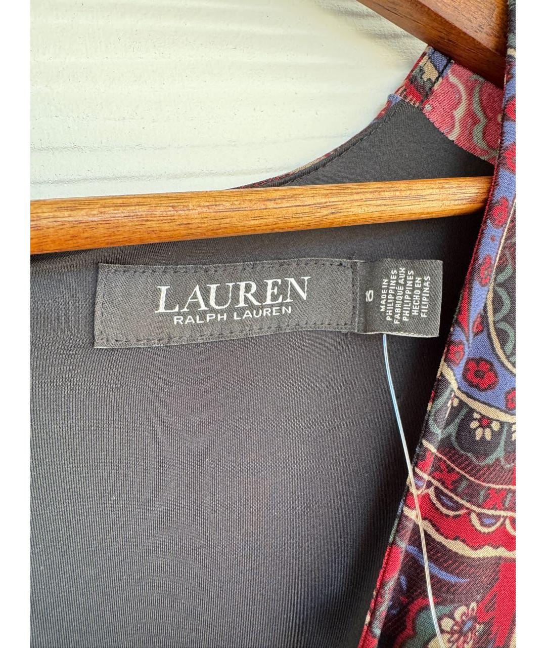 RALPH LAUREN Мульти полиэстеровое повседневное платье, фото 5