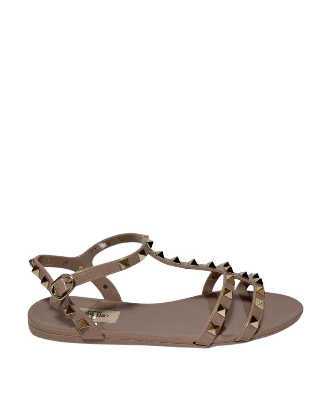 VALENTINO Бежевые резиновые сандалии, фото 1