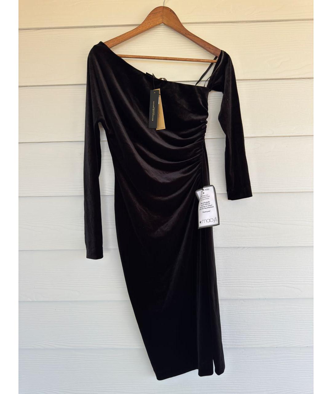 DKNY Черное полиэстеровое коктейльное платье, фото 4