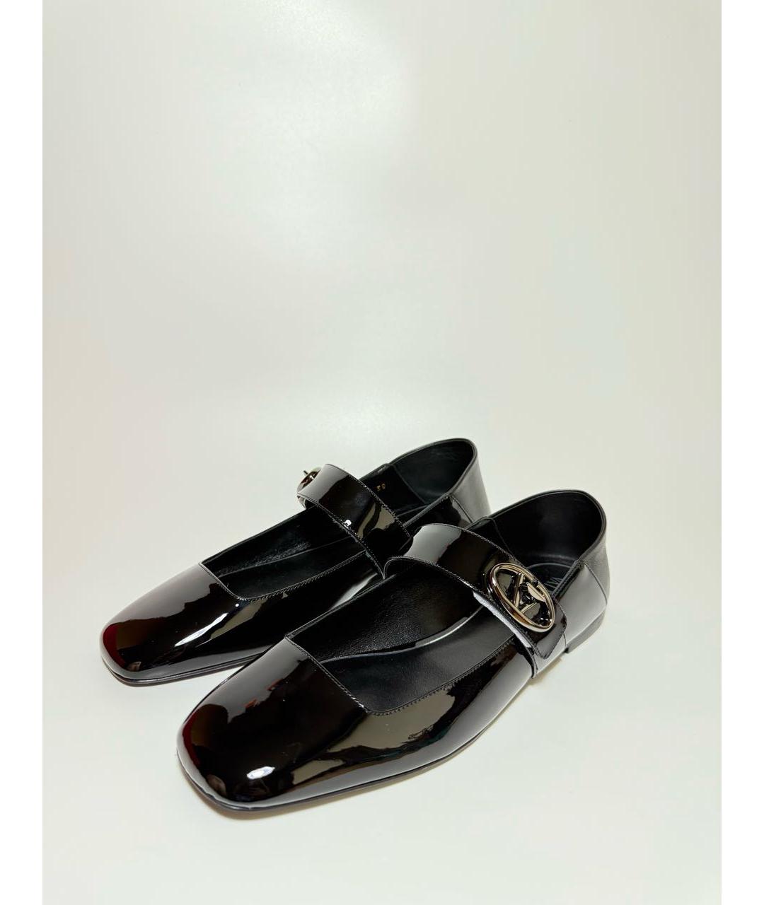 VALENTINO Черные балетки из лакированной кожи, фото 2