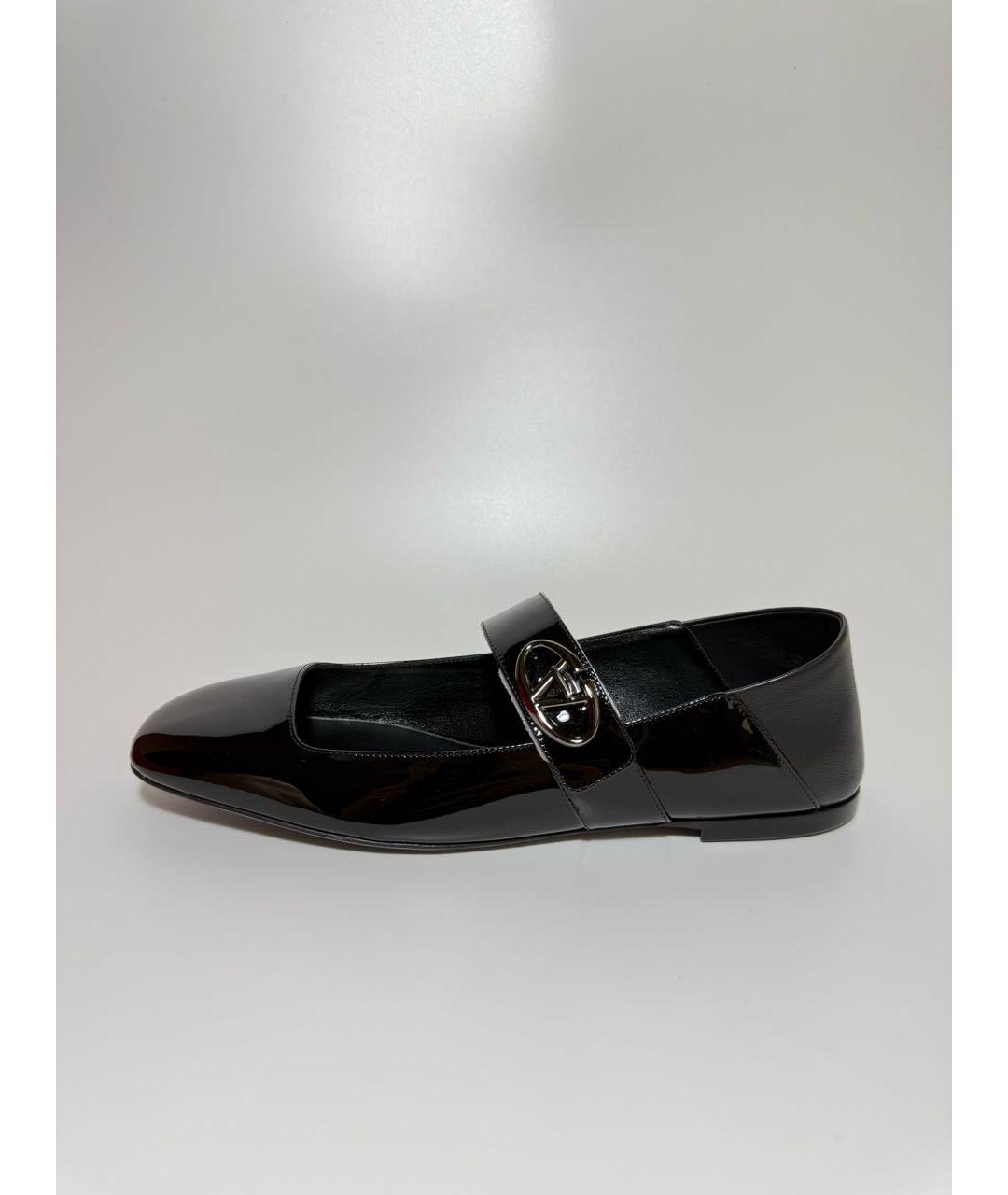 VALENTINO Черные балетки из лакированной кожи, фото 9