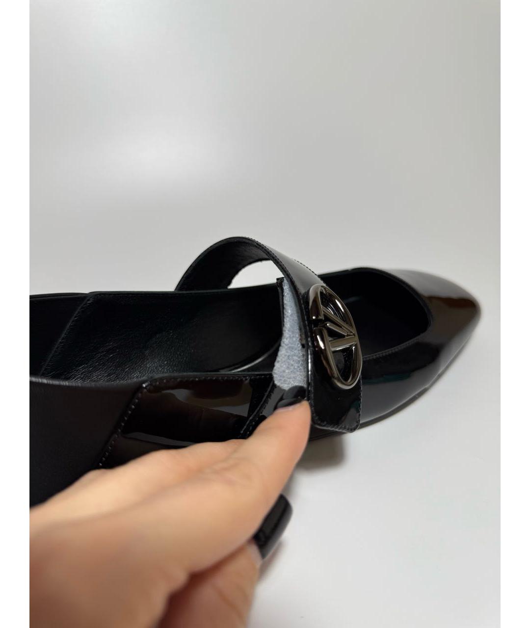 VALENTINO Черные балетки из лакированной кожи, фото 7