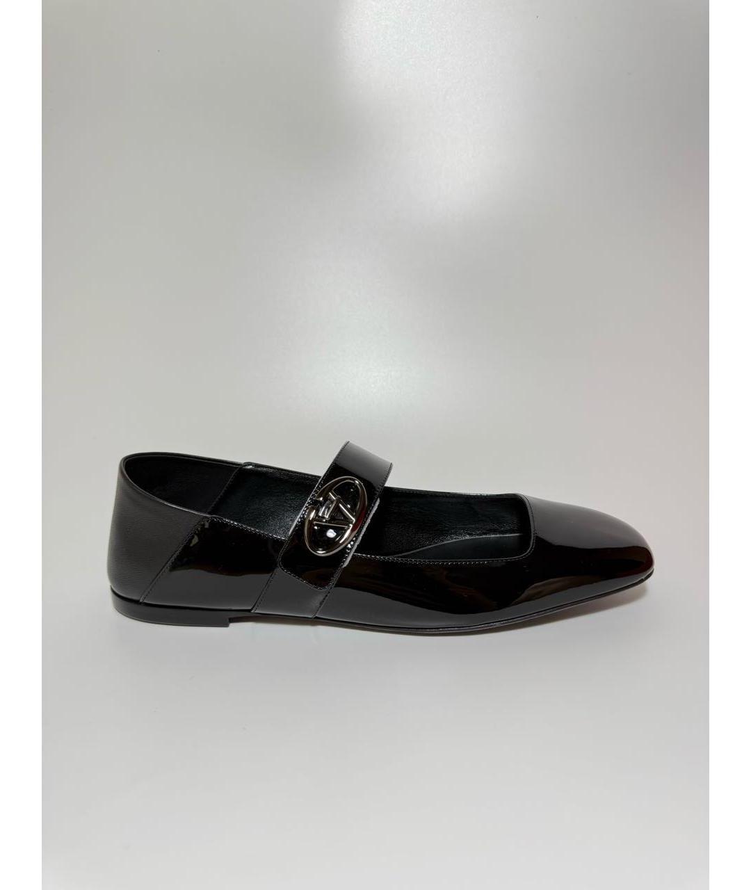 VALENTINO Черные балетки из лакированной кожи, фото 10