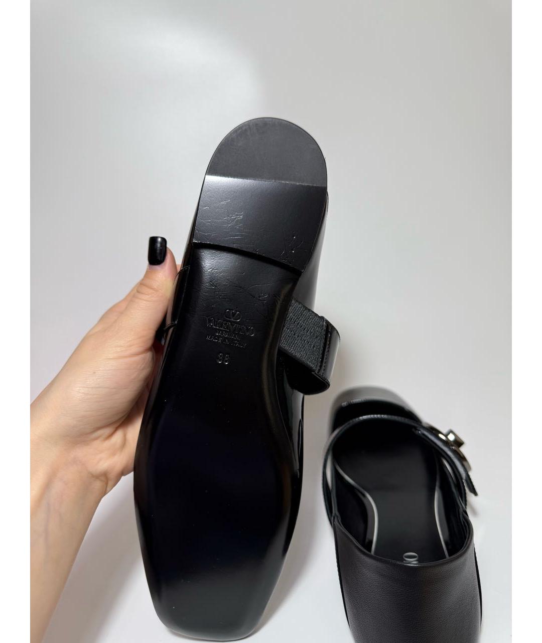 VALENTINO Черные балетки из лакированной кожи, фото 6