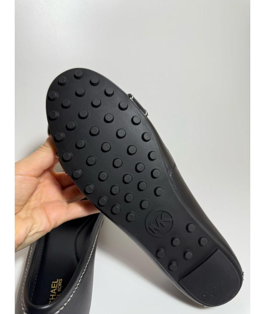 MICHAEL KORS Черные кожаные мокасины, фото 5