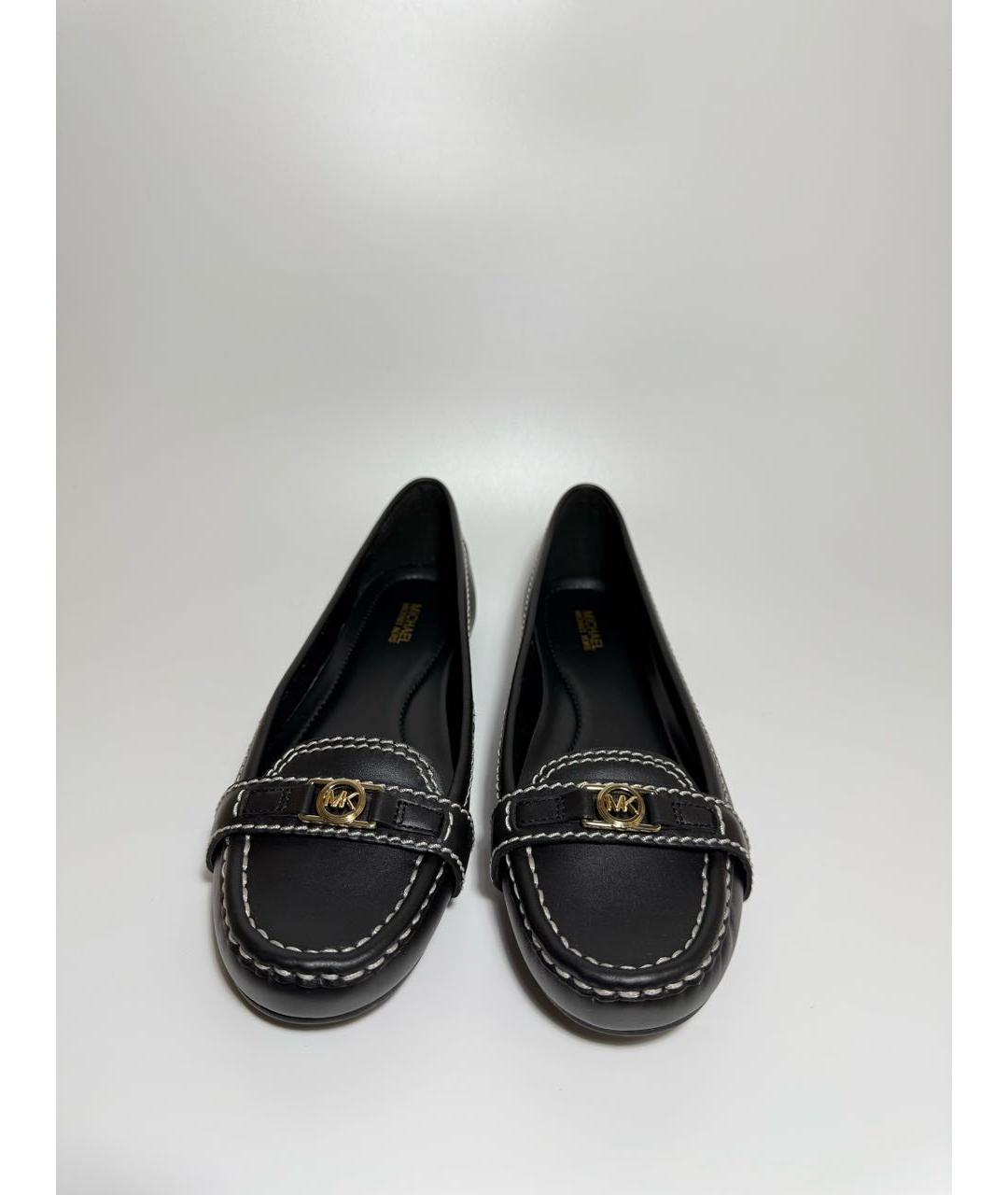 MICHAEL KORS Черные кожаные мокасины, фото 2