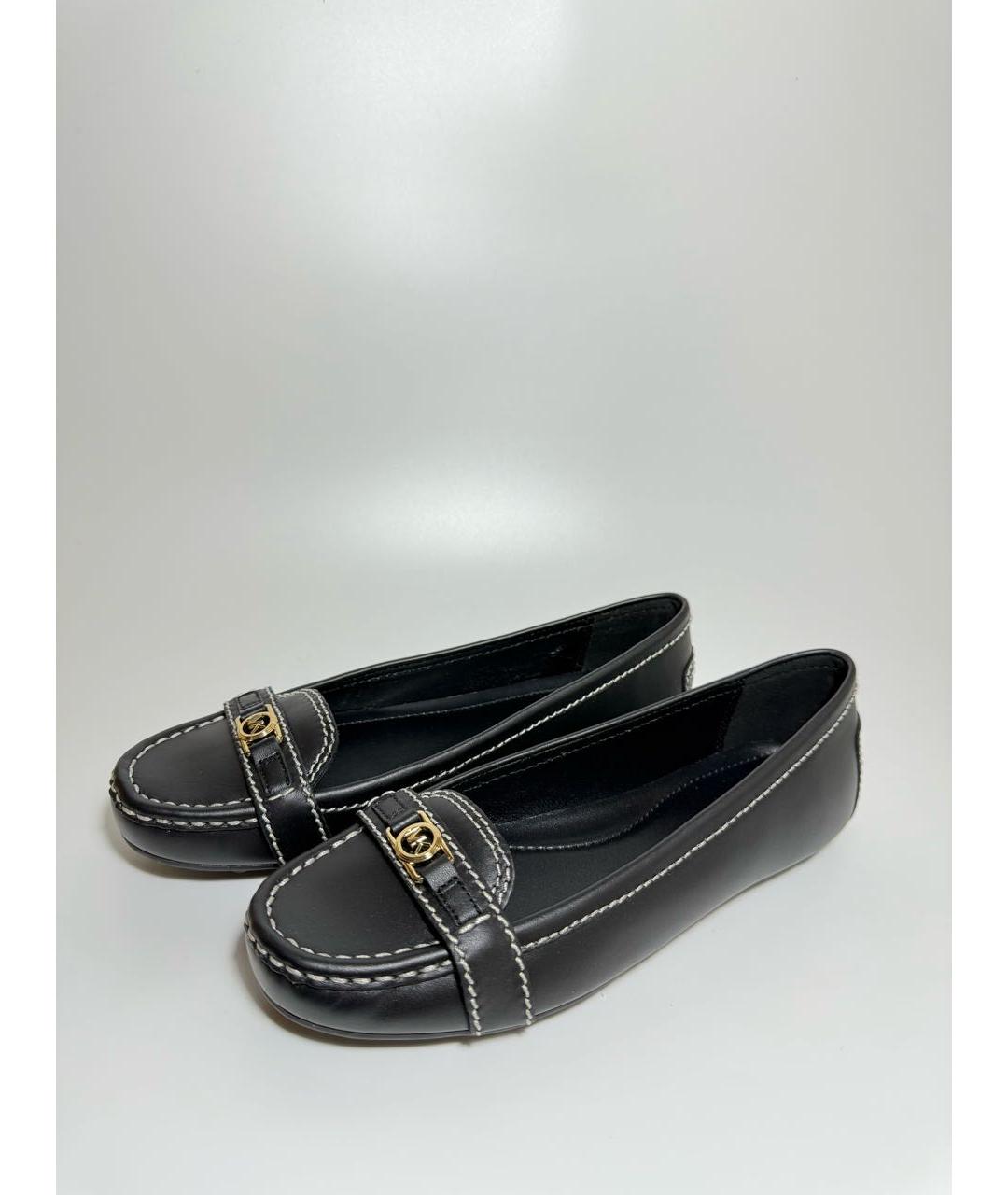 MICHAEL KORS Черные кожаные мокасины, фото 3