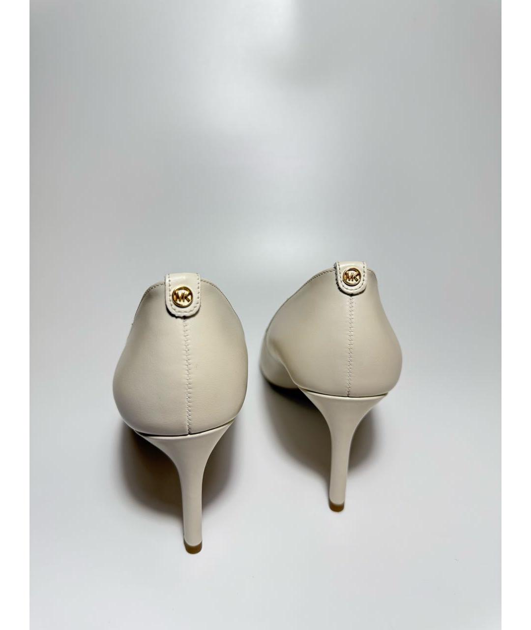 MICHAEL KORS Бежевые кожаные туфли, фото 4