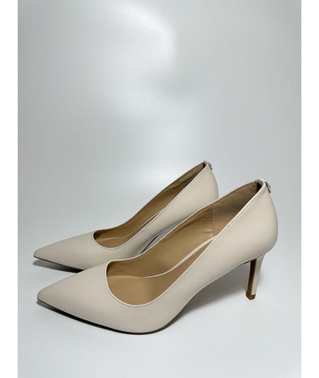 MICHAEL KORS Бежевые кожаные туфли, фото 3