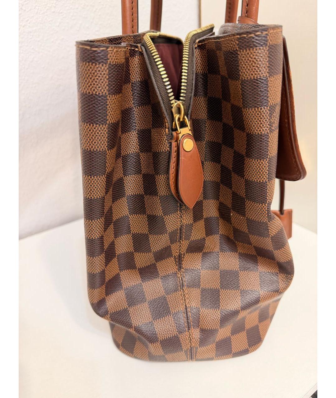 LOUIS VUITTON Коричневая сумка с короткими ручками, фото 2