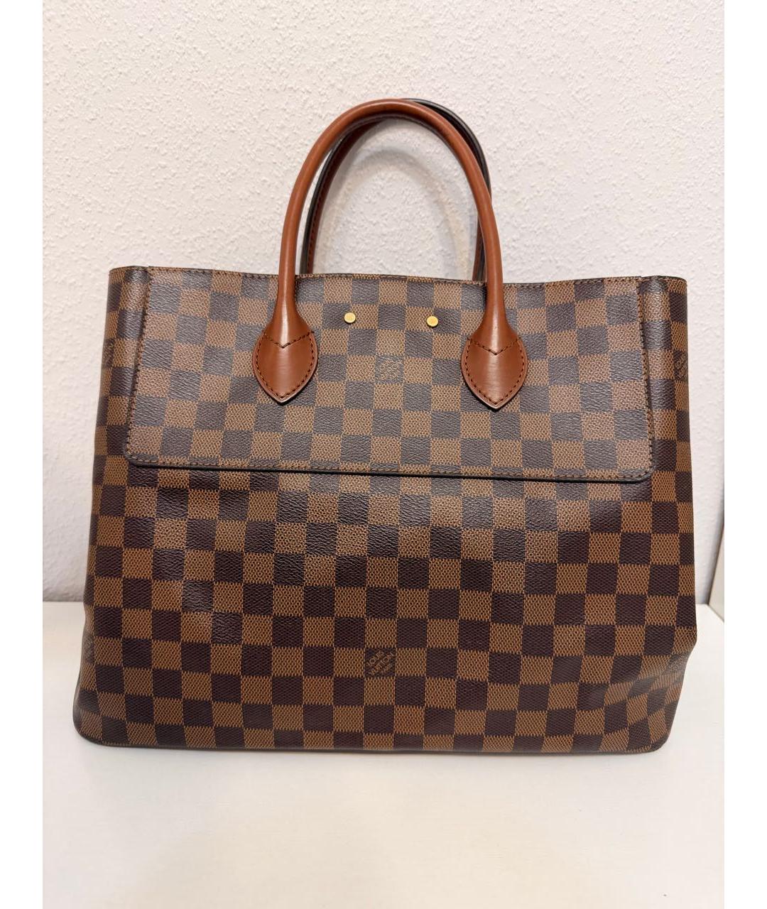 LOUIS VUITTON Коричневая сумка с короткими ручками, фото 3