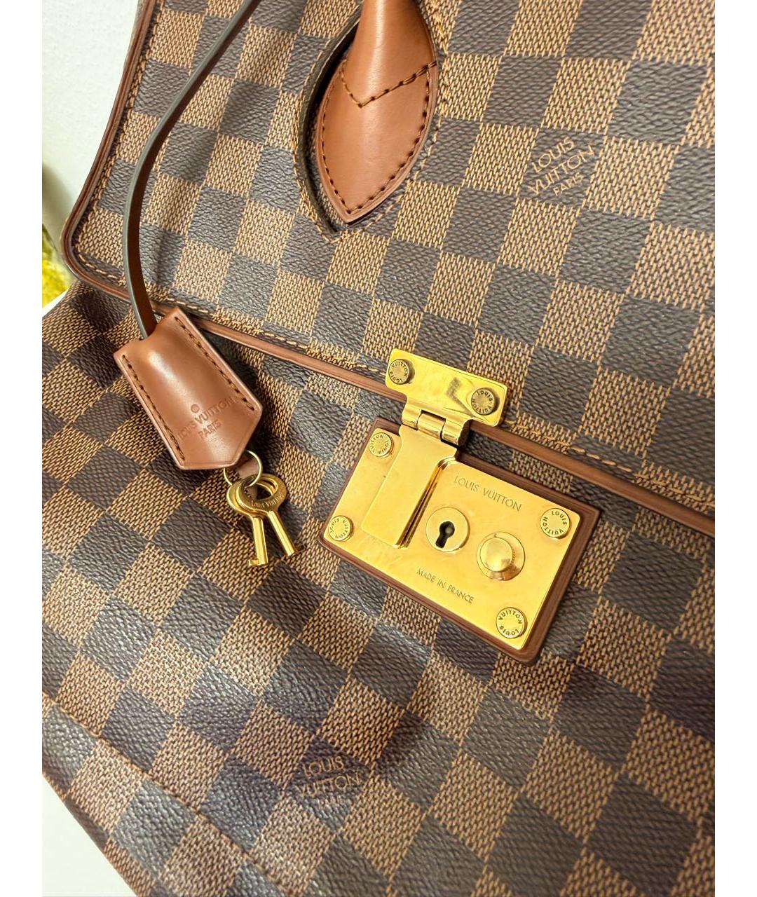 LOUIS VUITTON Коричневая сумка с короткими ручками, фото 8