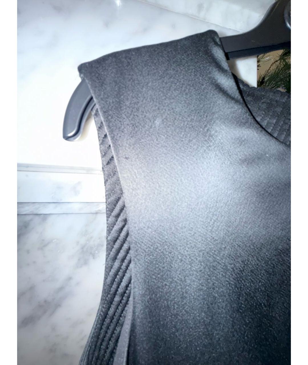 OFF-WHITE Черное полиэстеровое коктейльное платье, фото 7