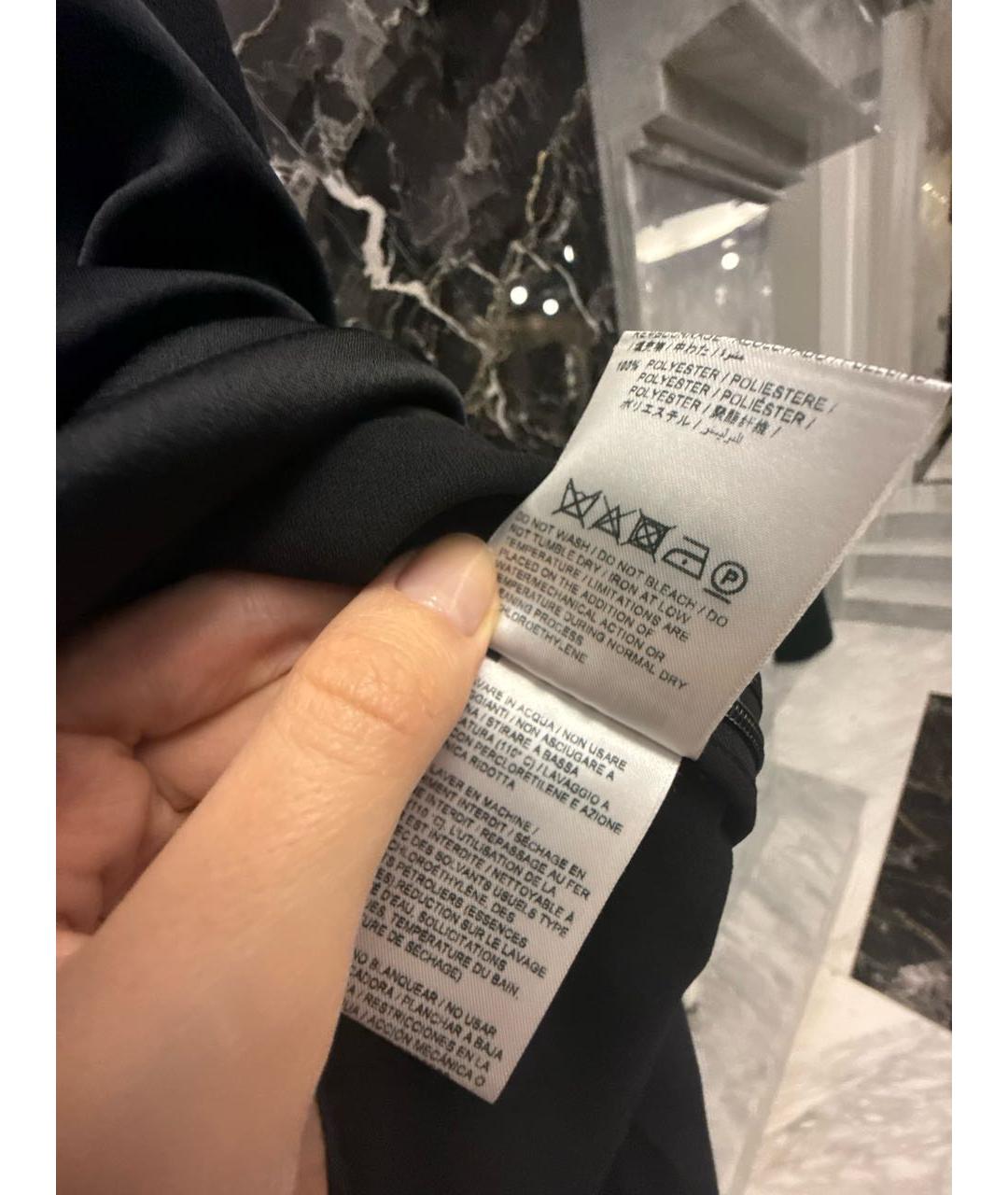 OFF-WHITE Черное полиэстеровое коктейльное платье, фото 5