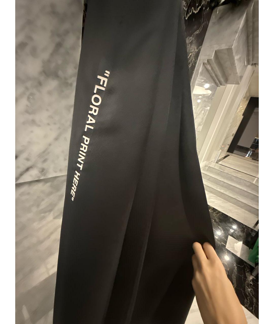 OFF-WHITE Черное полиэстеровое коктейльное платье, фото 3