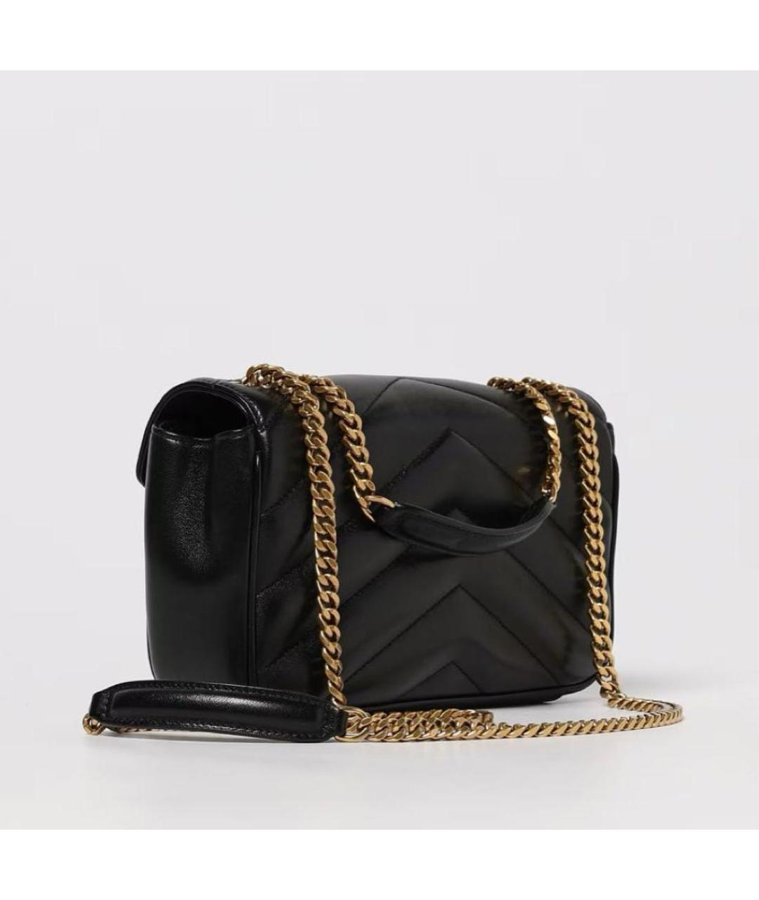 SAINT LAURENT Черная кожаная сумка через плечо, фото 3