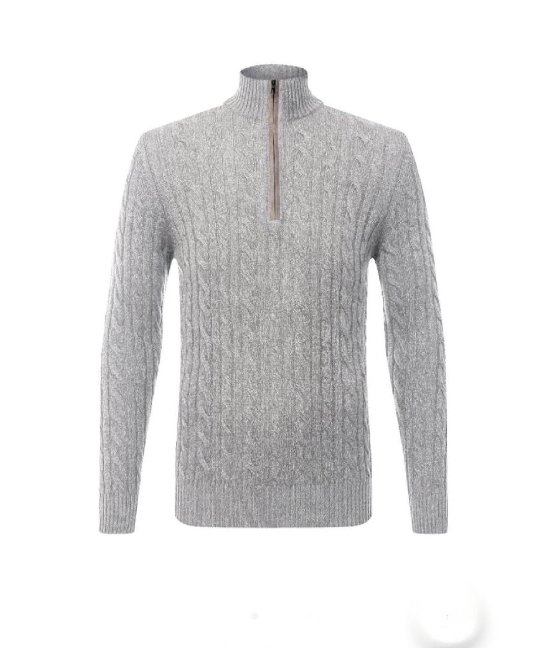 LORO PIANA Серый кашемировый джемпер / свитер, фото 1