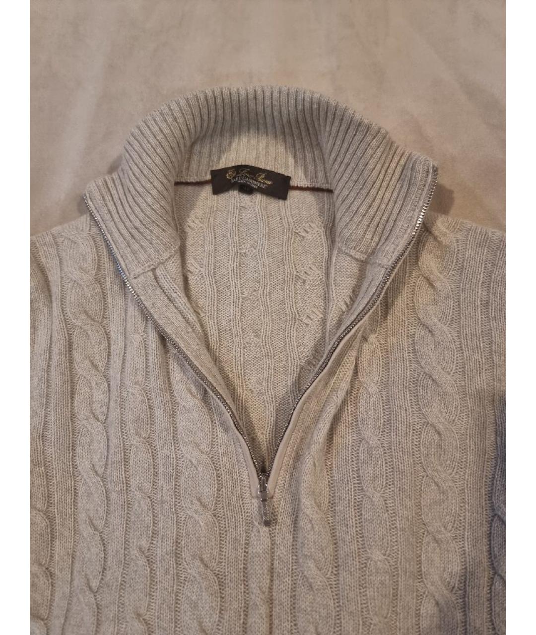 LORO PIANA Серый кашемировый джемпер / свитер, фото 3