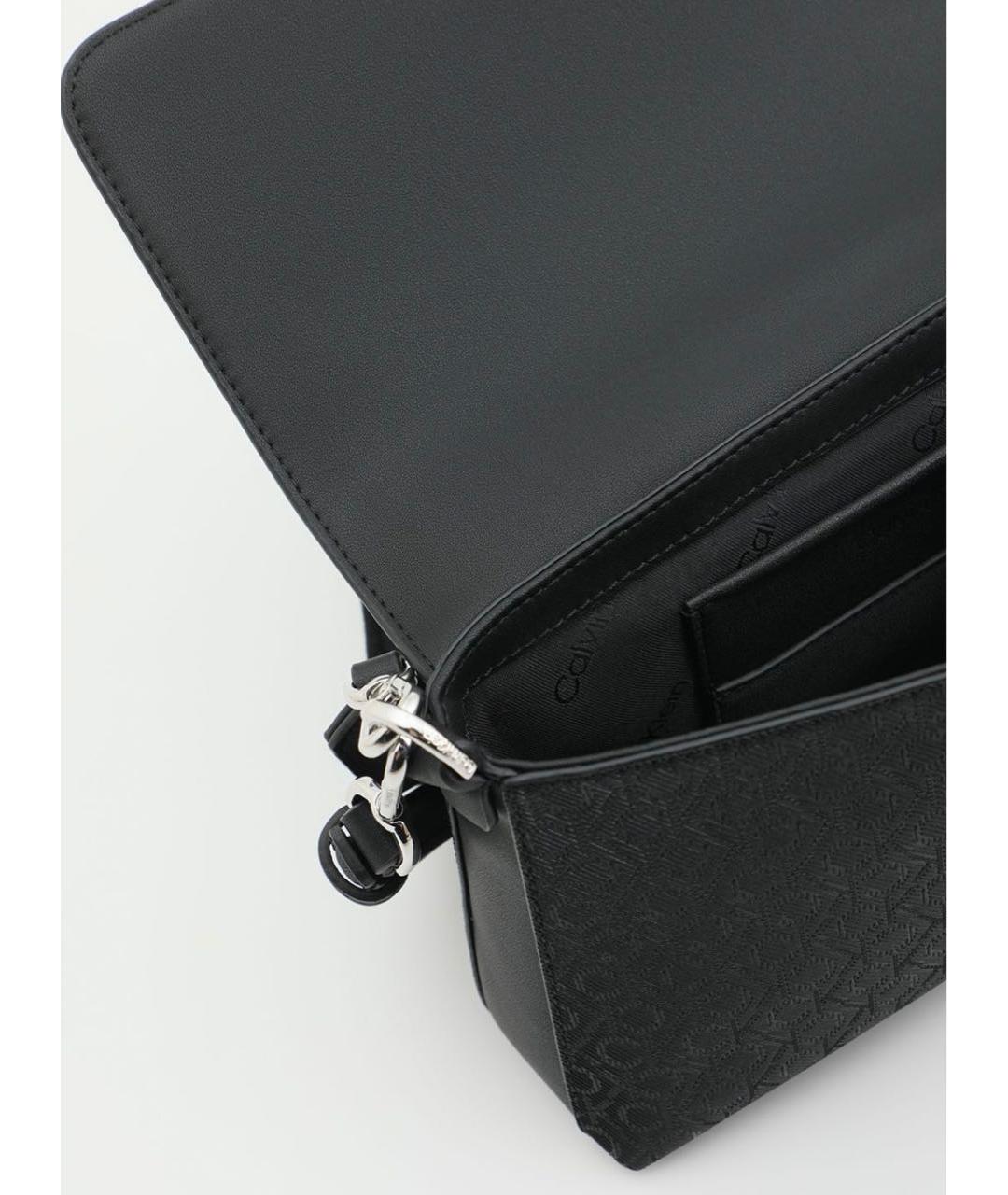CALVIN KLEIN Черная сумка с короткими ручками, фото 4