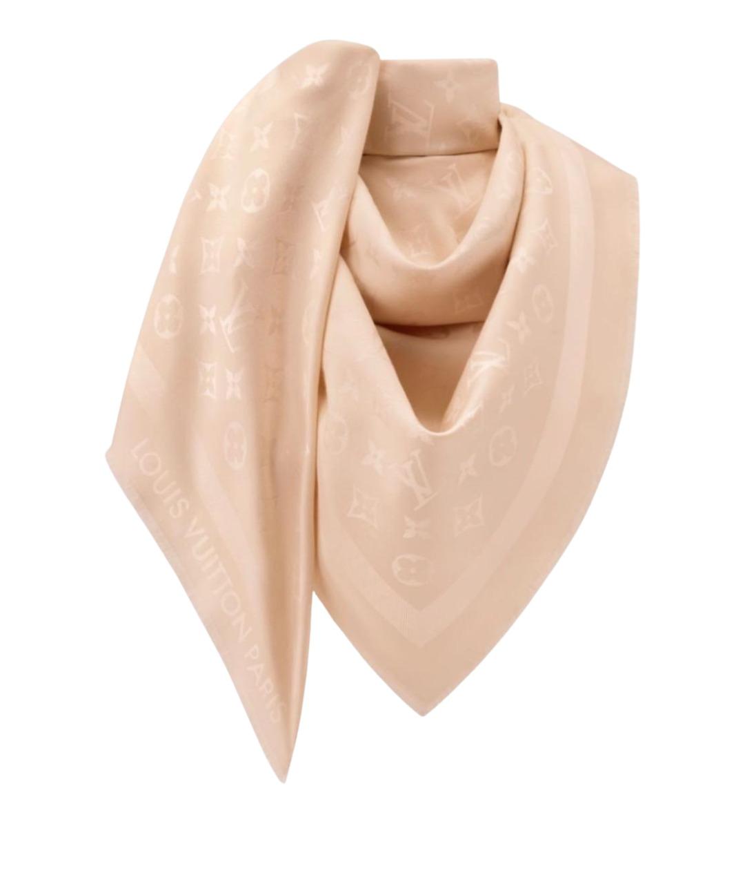 LOUIS VUITTON Бежевый шерстяной платок, фото 1