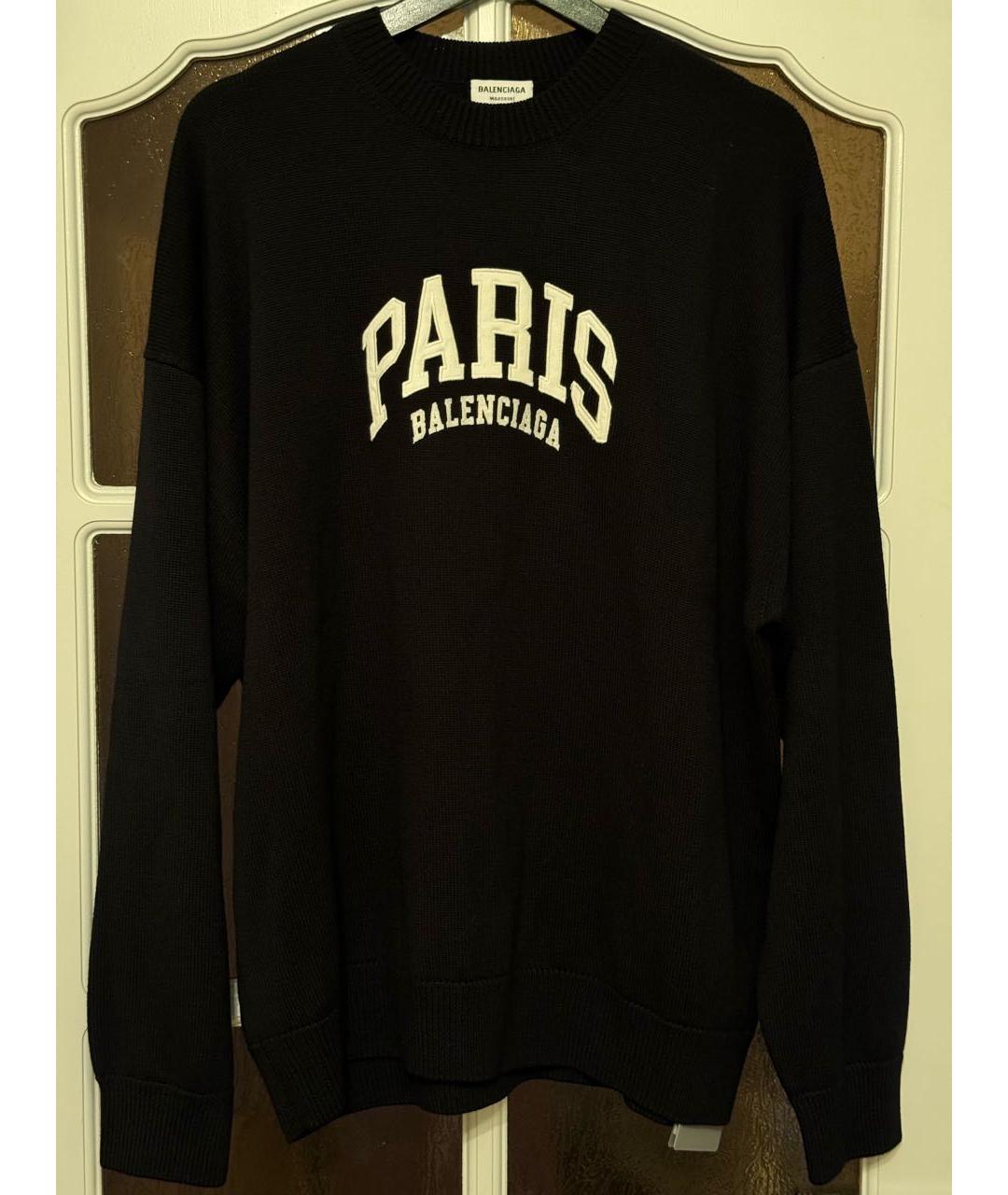 BALENCIAGA Черный шерстяной джемпер / свитер, фото 4
