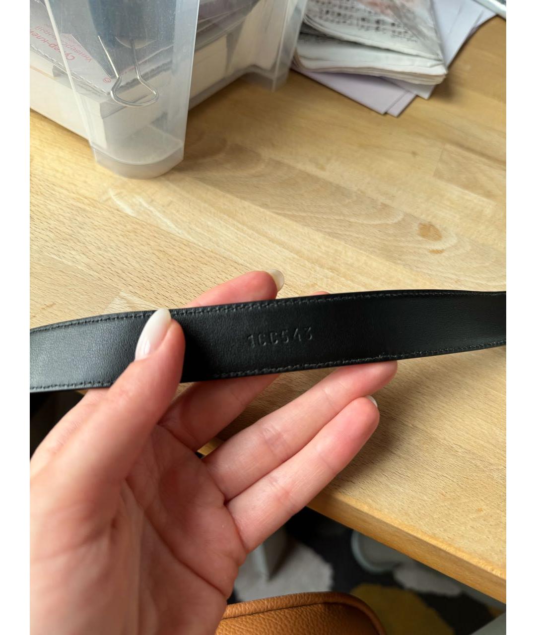 PRADA Черный кожаный ремень, фото 4