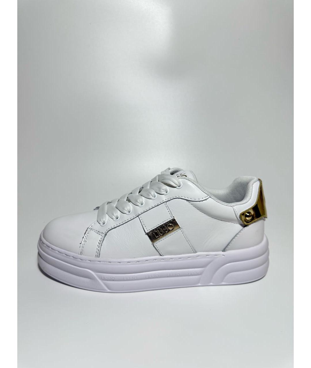 LIU JO Белые кожаные кеды, фото 8
