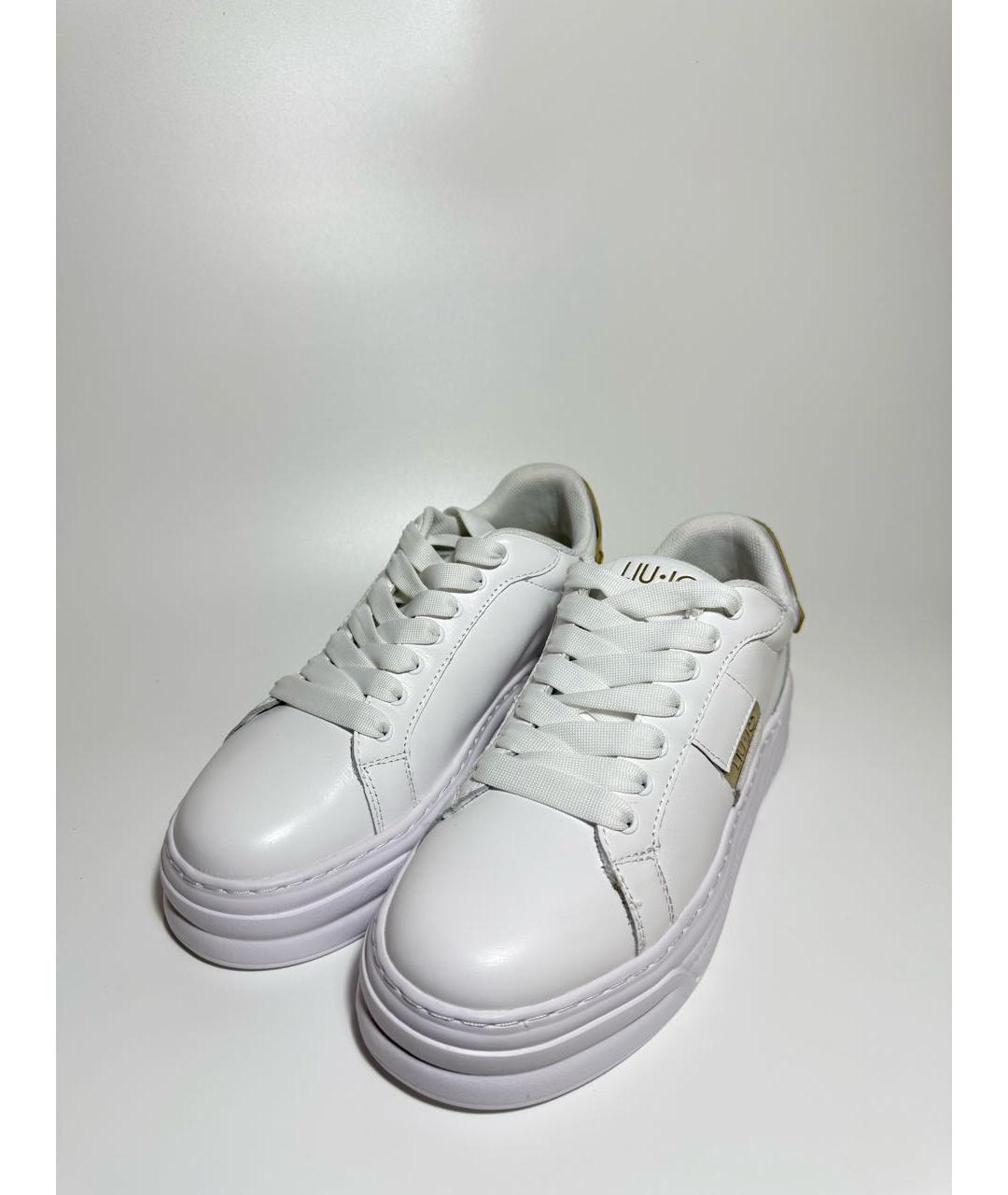 LIU JO Белые кожаные кеды, фото 2