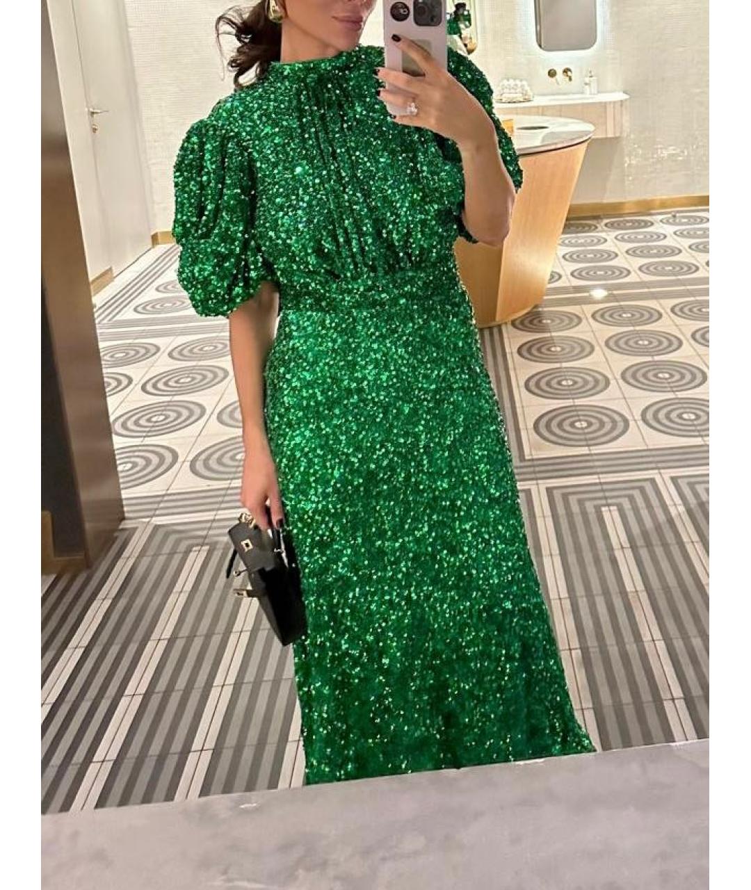 ROTATE Зеленые вечернее платье, фото 5