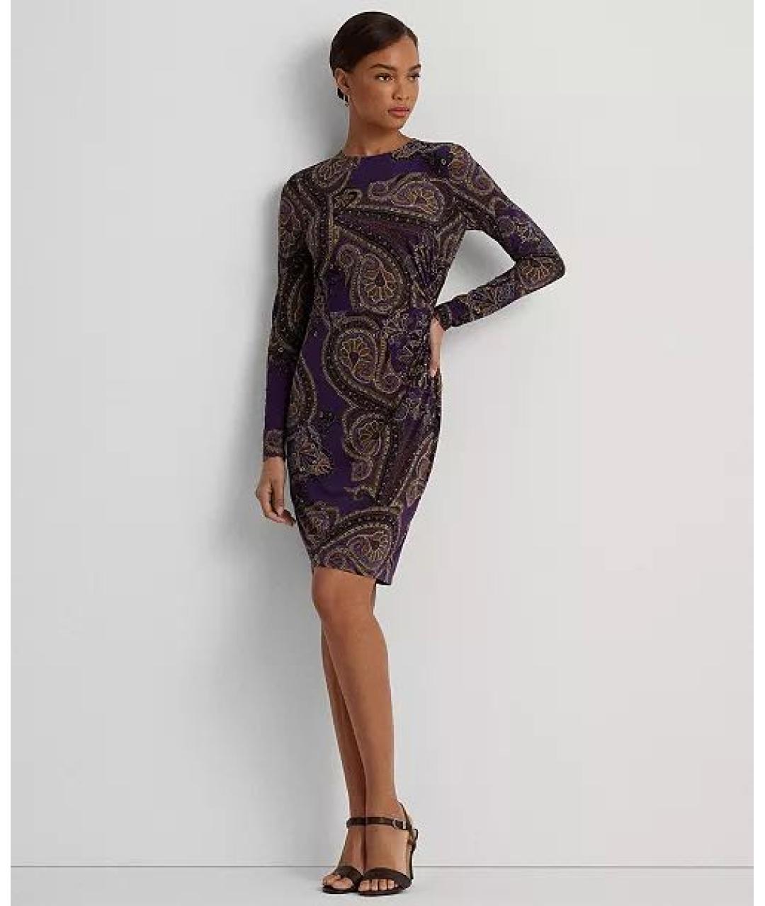 RALPH LAUREN Мульти полиэстеровое повседневное платье, фото 7