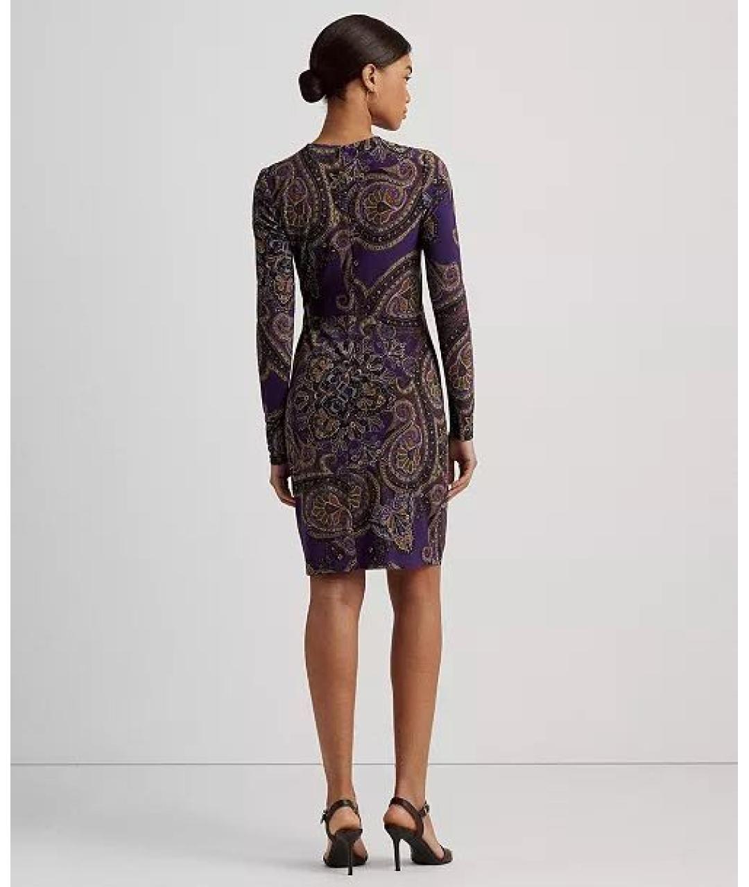 RALPH LAUREN Мульти полиэстеровое повседневное платье, фото 8