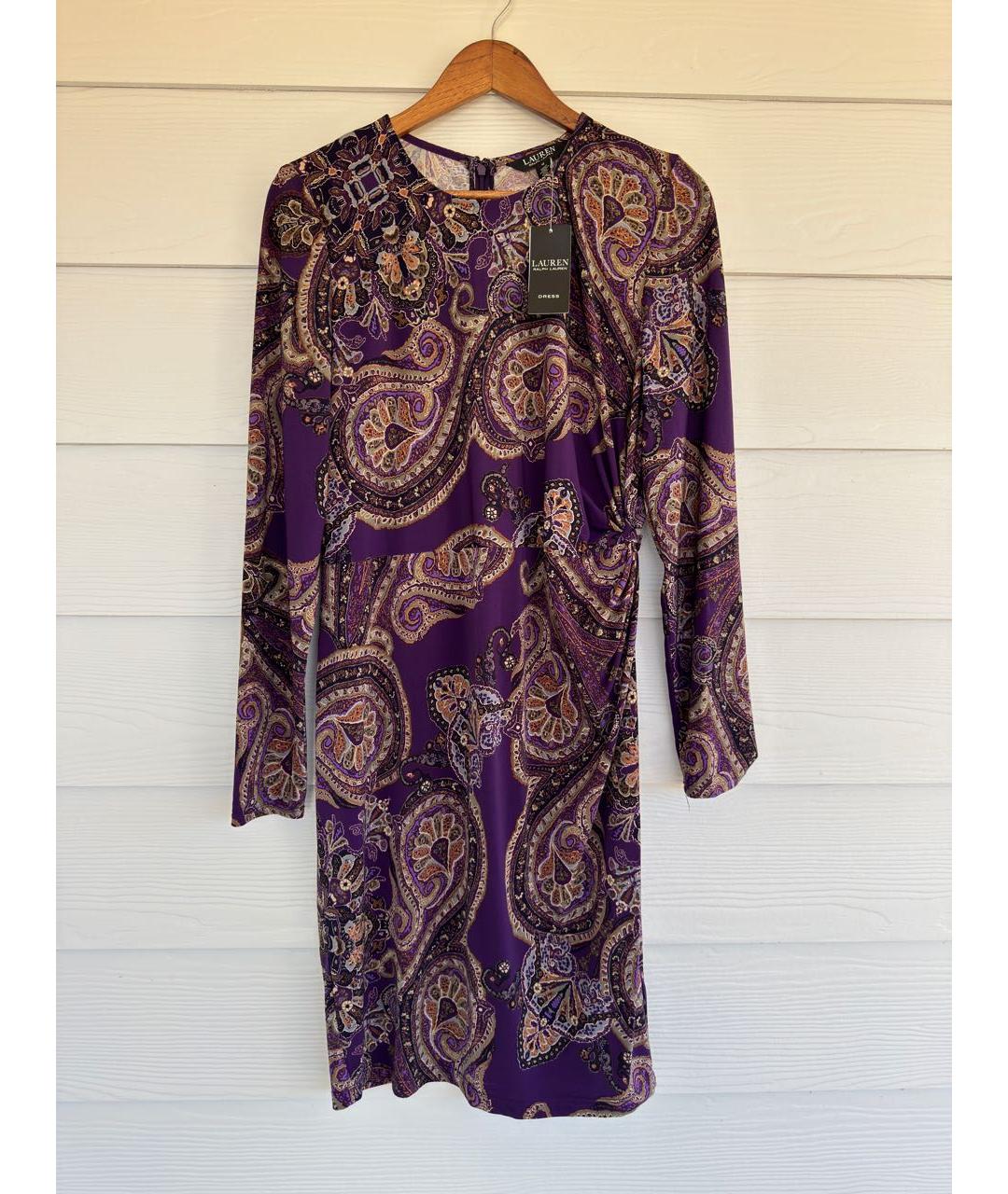 RALPH LAUREN Мульти полиэстеровое повседневное платье, фото 9