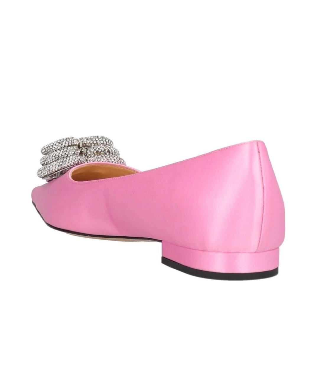 MACH&MACH Розовые текстильные балетки, фото 4