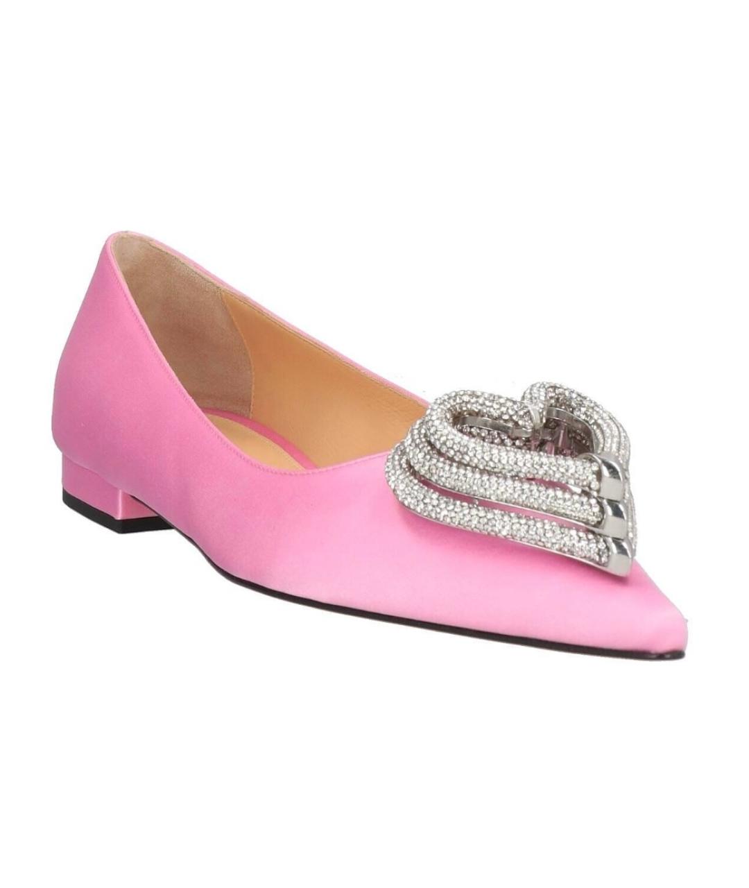 MACH&MACH Розовые текстильные балетки, фото 2