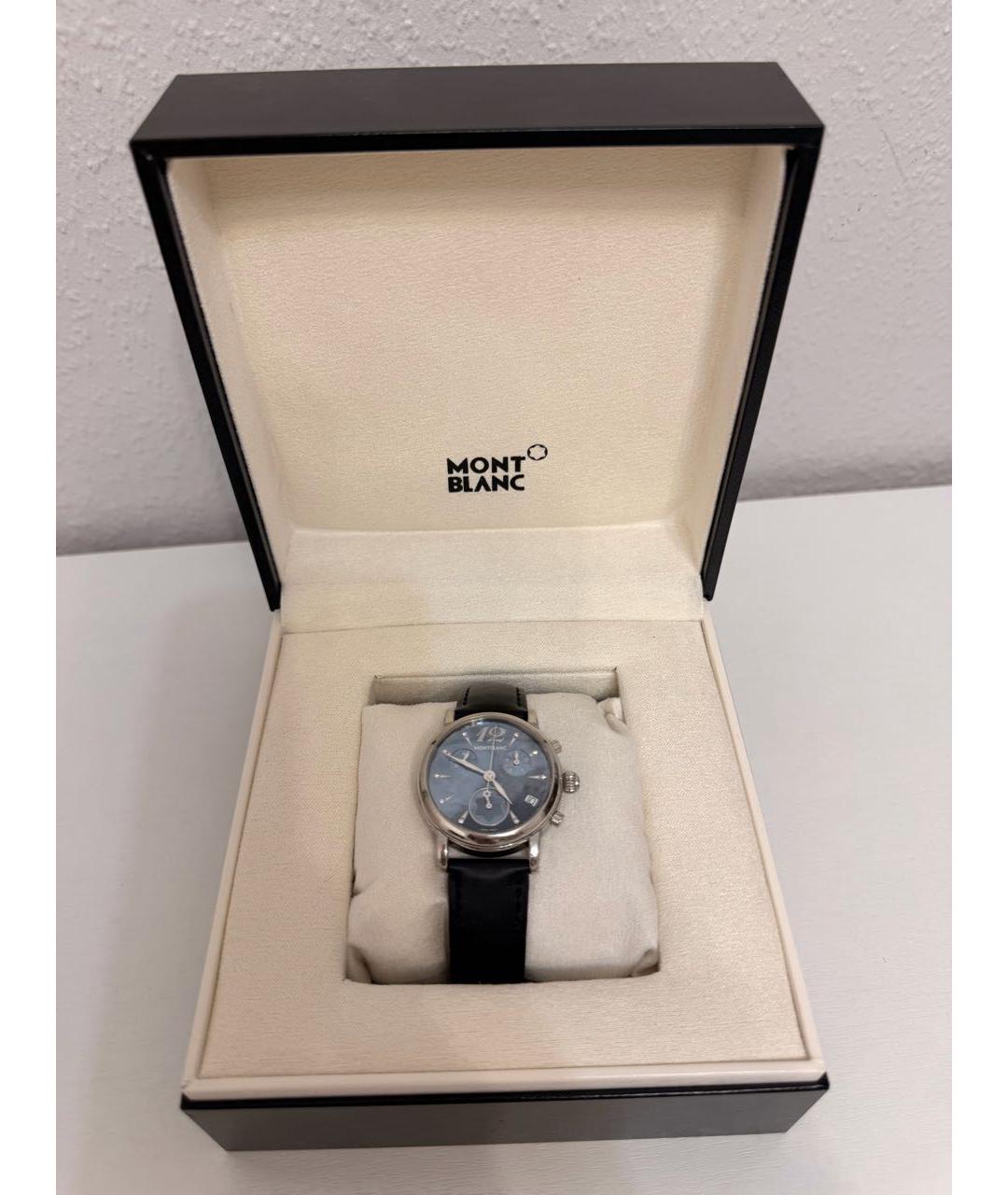 MONTBLANC Голубые часы, фото 4