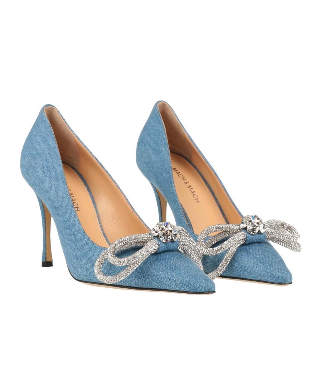 MACH&MACH Голубые текстильные туфли, фото 2