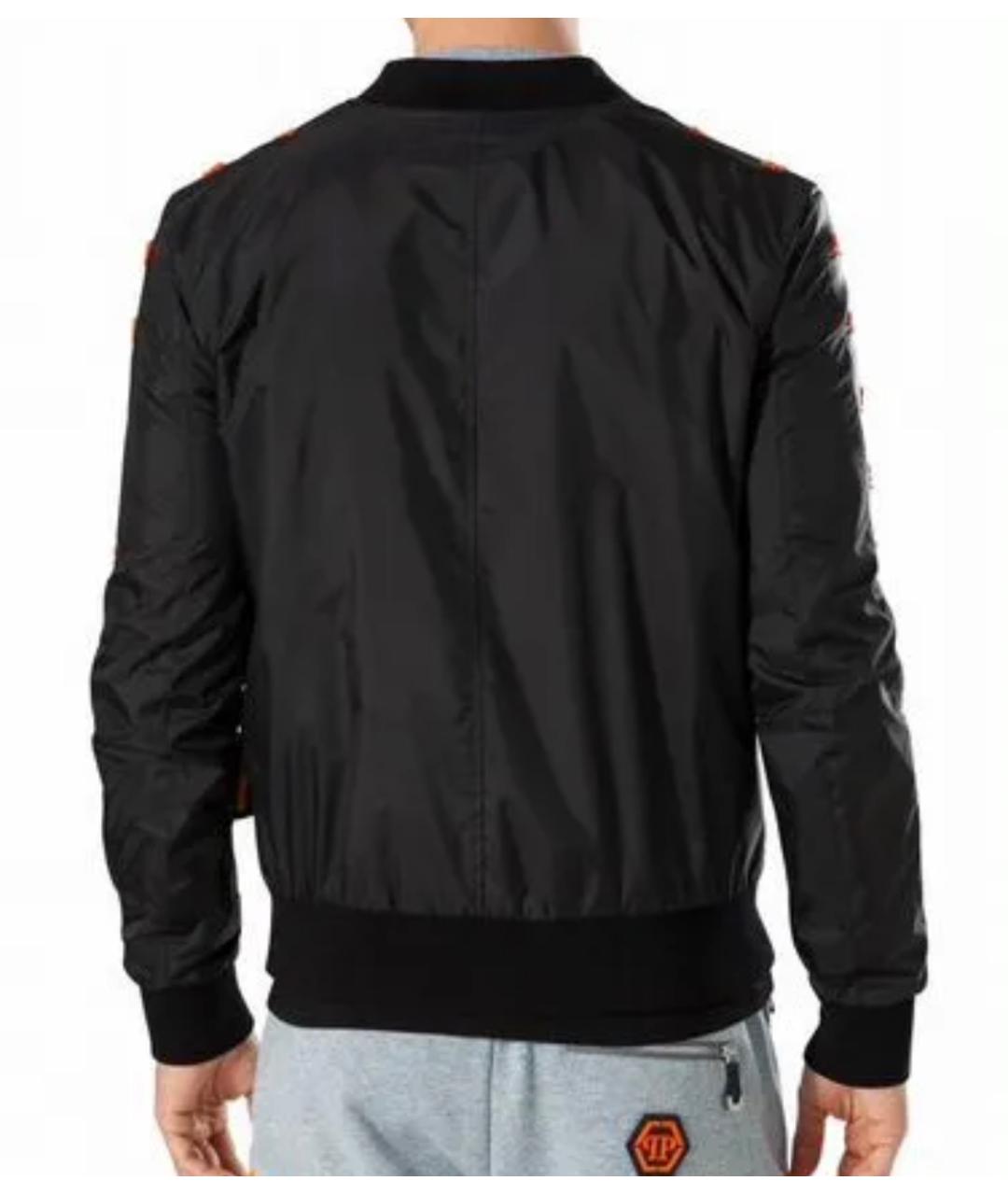 PHILIPP PLEIN Черная полиэстеровая куртка, фото 2