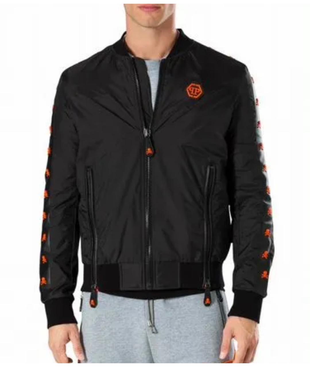 PHILIPP PLEIN Черная полиэстеровая куртка, фото 4