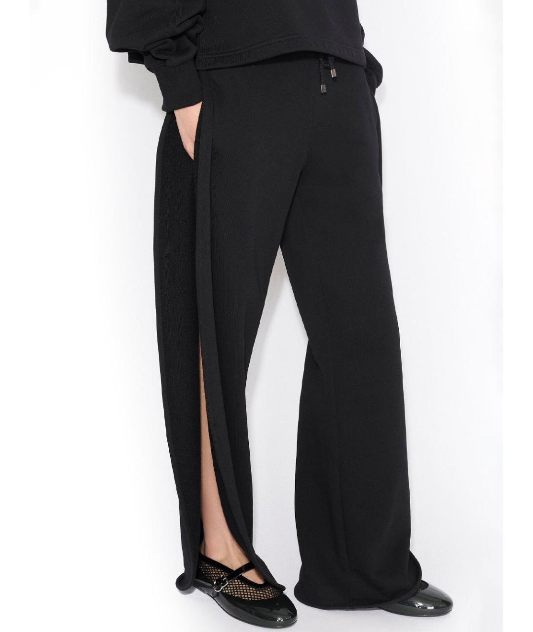 ALAIA Черные хлопковые брюки широкие, фото 4