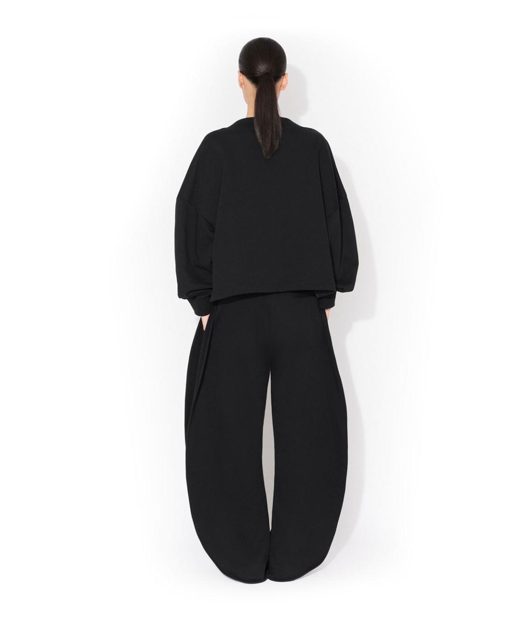 ALAIA Черные хлопковые брюки широкие, фото 3