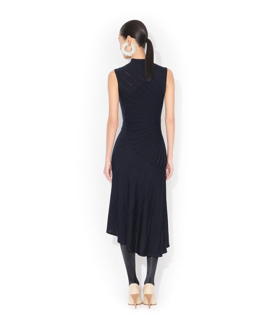 ALAIA Темно-синее шерстяное платье, фото 3