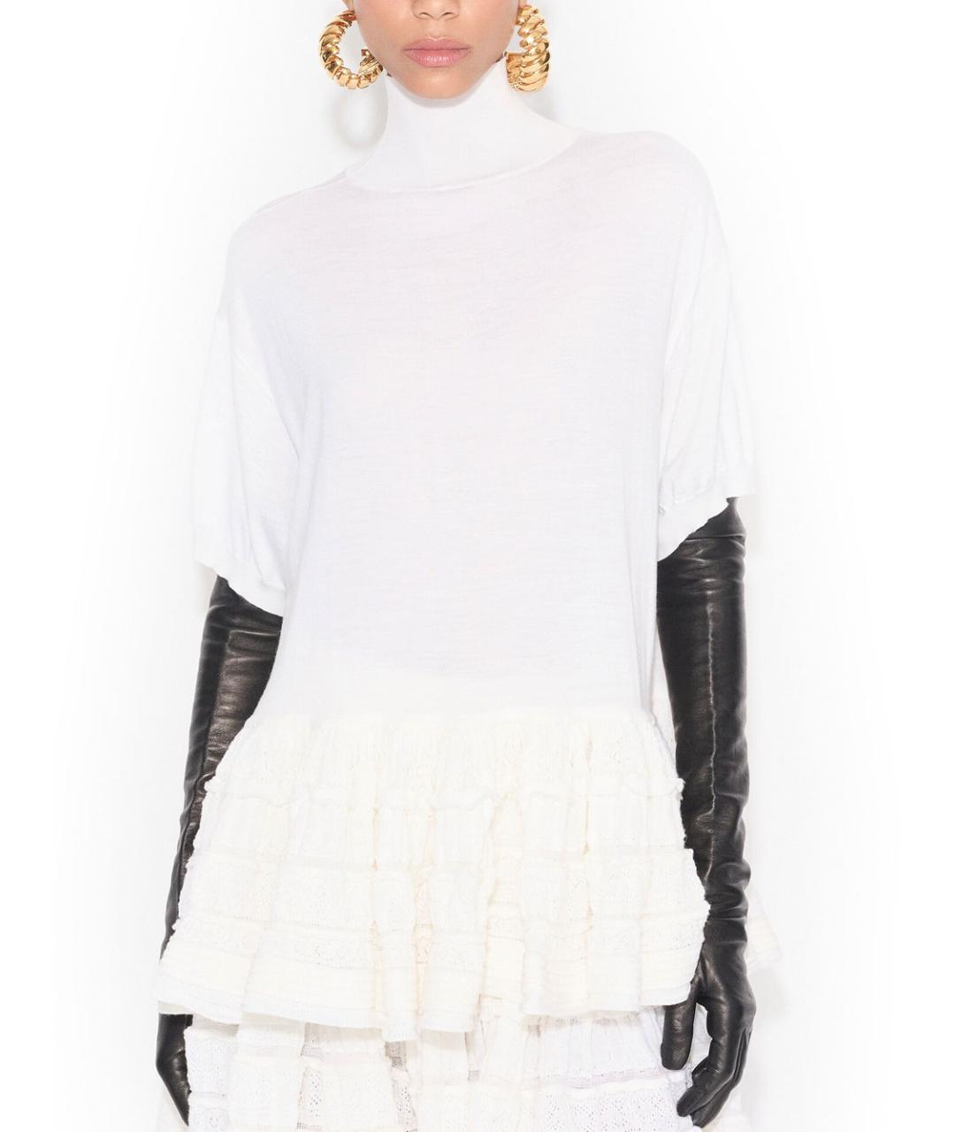 ALAIA Белая шерстяная блузы, фото 2