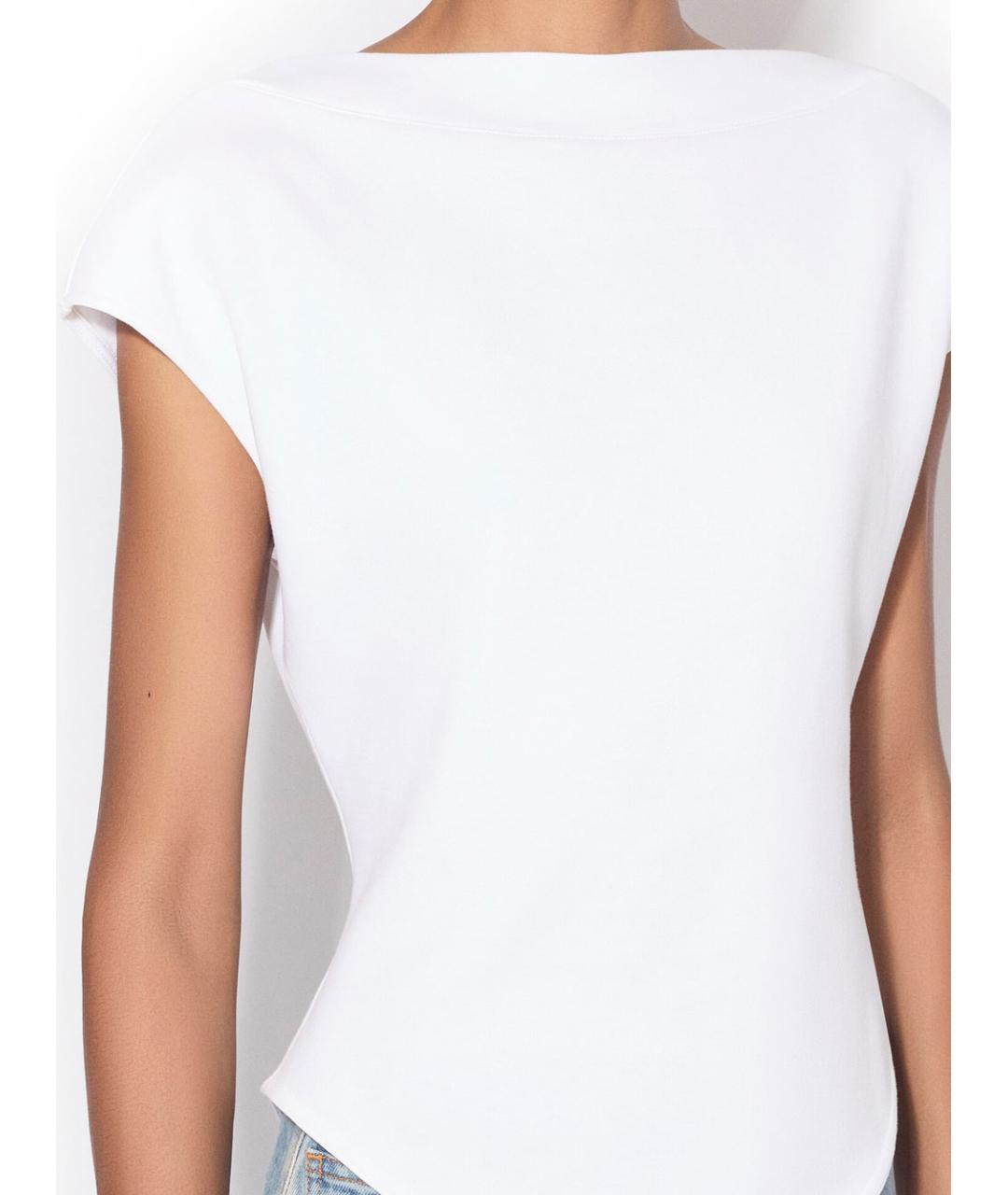 ALAIA Белая хлопковая футболка, фото 4
