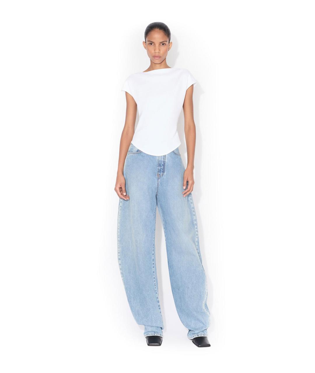 ALAIA Белая хлопковая футболка, фото 2