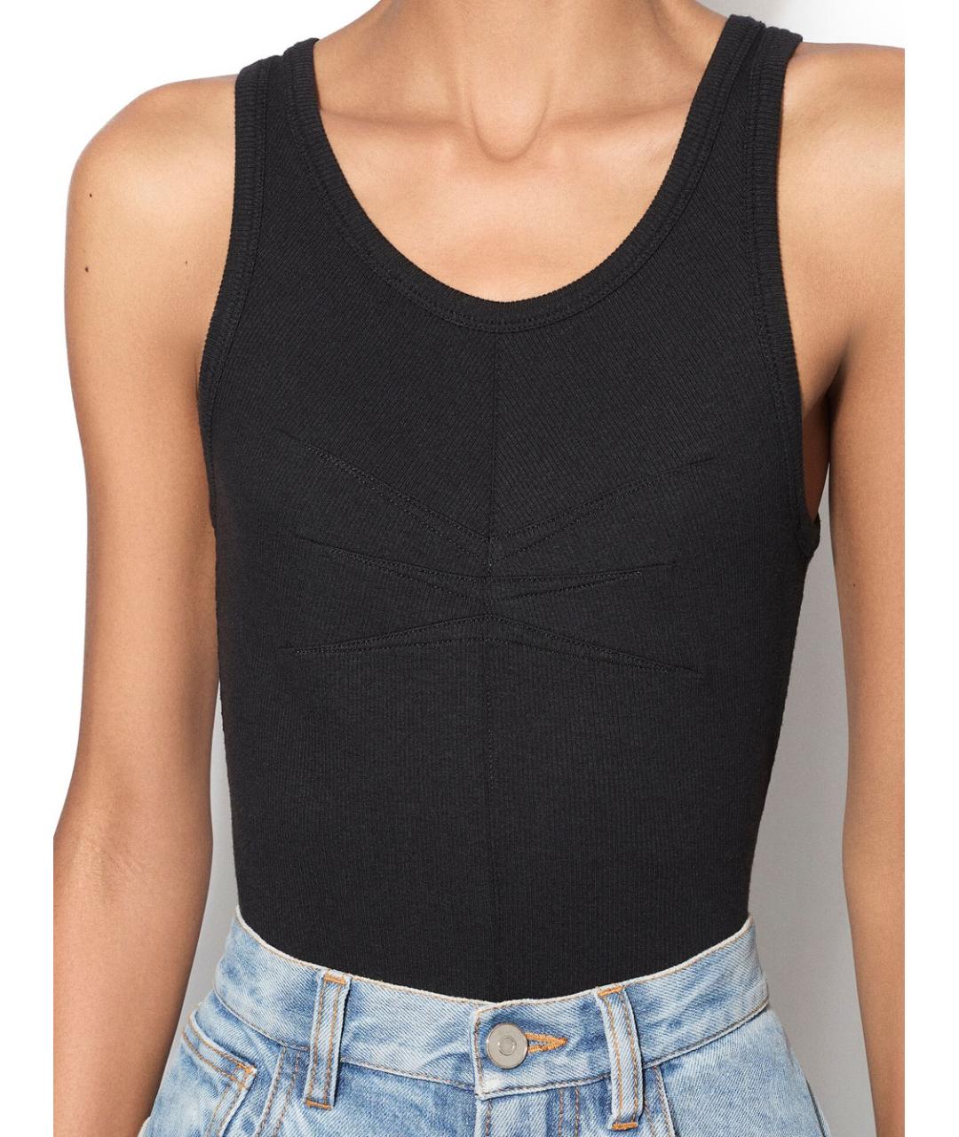 ALAIA Черная хлопковая майка, фото 2