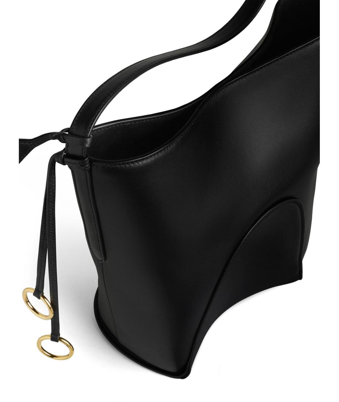 ALAIA Черная кожаная сумка через плечо, фото 4