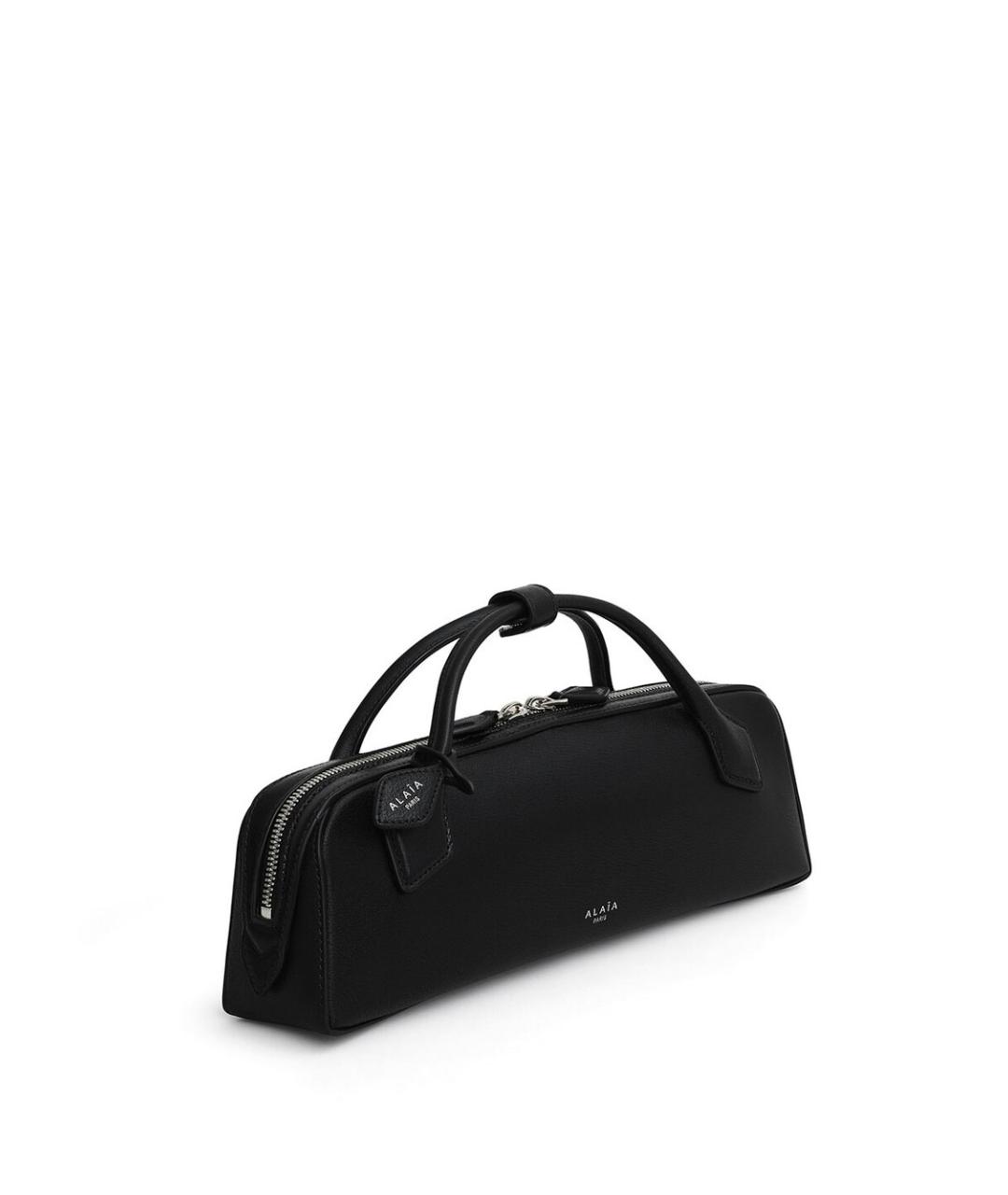 ALAIA Черная кожаная сумка с короткими ручками, фото 2