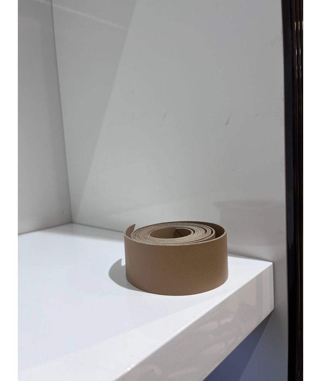 BLUGIRL Бежевый кожаный ремень, фото 2