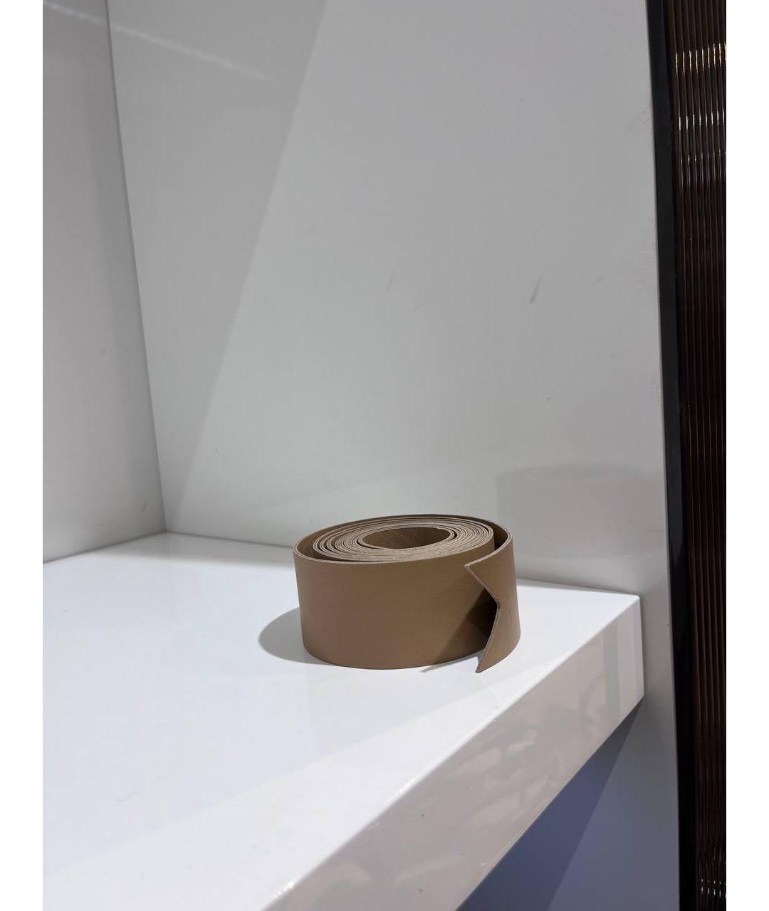 BLUGIRL Бежевый кожаный ремень, фото 3